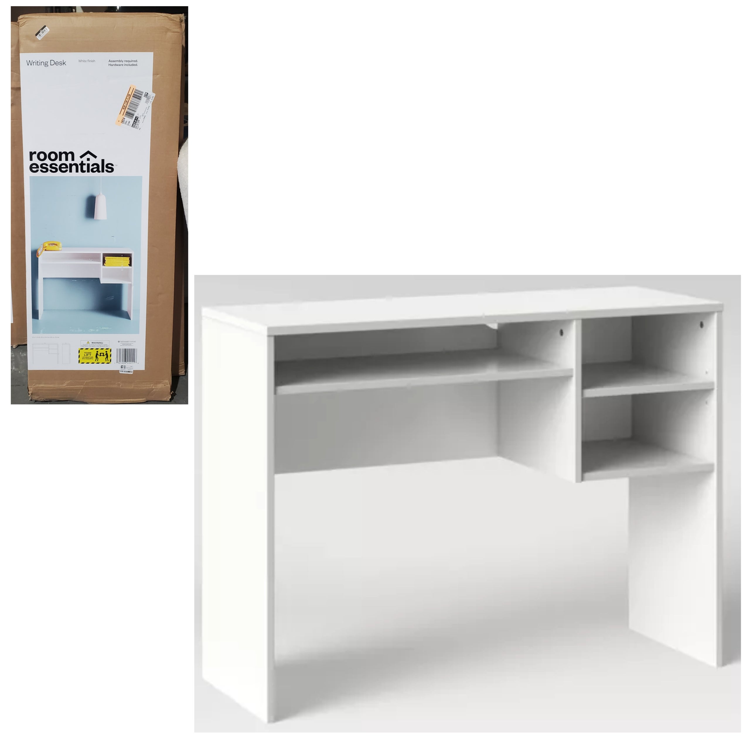 Student Writing Desk with Storage White Room Essentials 2nd City