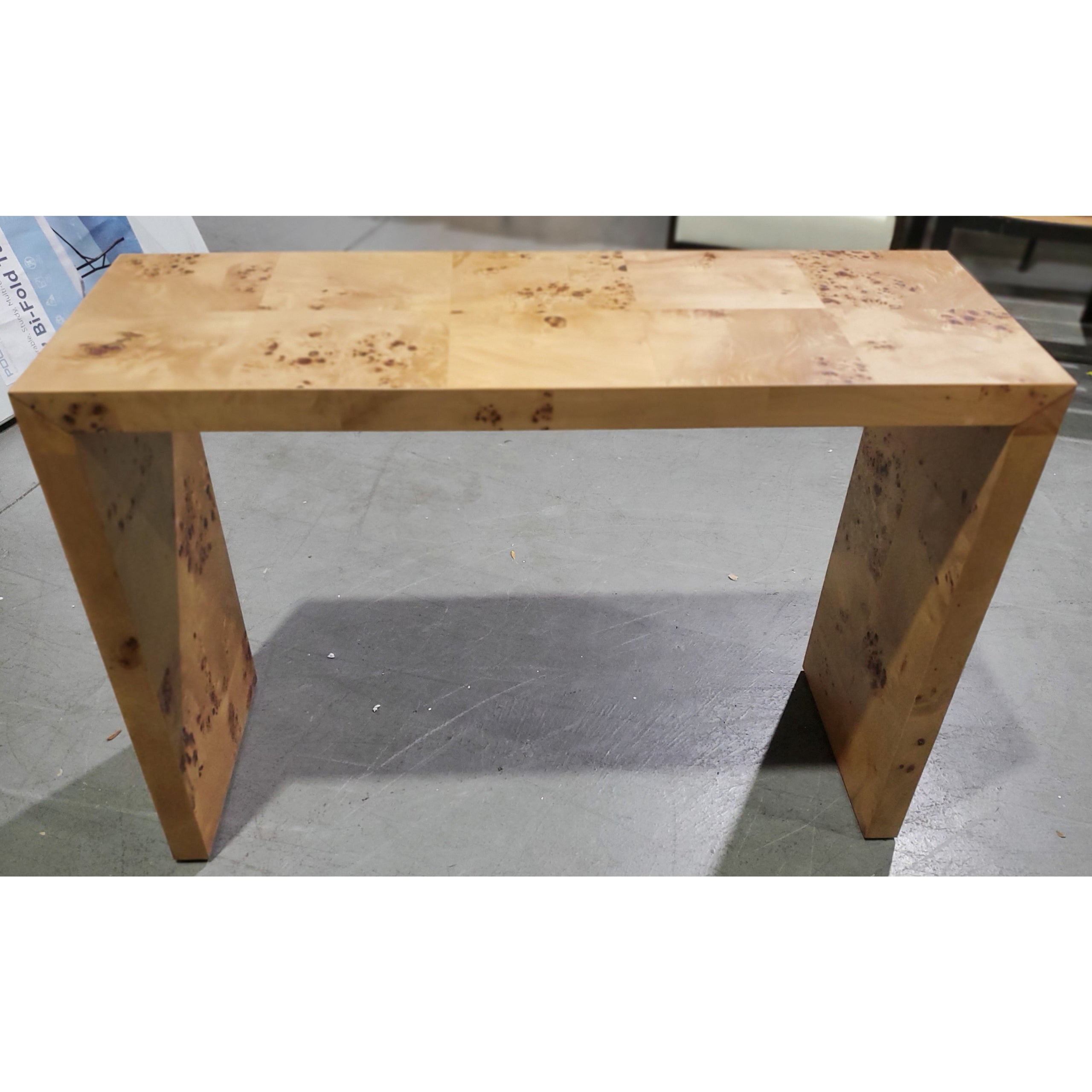 Ogden Burled Wood Console Table Brown (KD) Threshold designed with