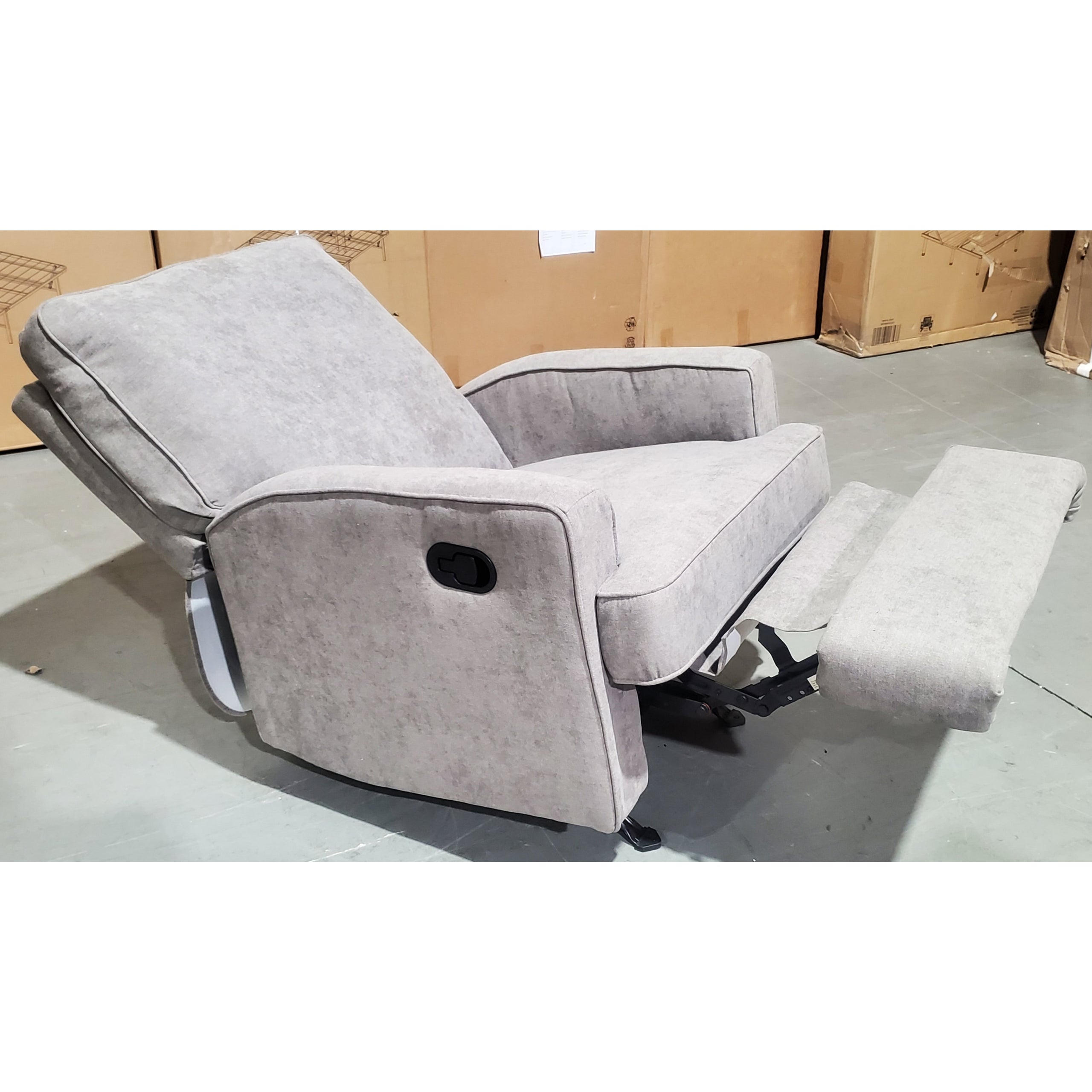 Baby Relax Salma Rocker Recliner Chair, Gray Chenille